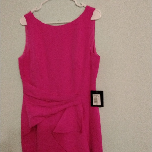 Women's NWT hot pink/Fuchsia Firmal Jumpsuit  by Marina dresses size 10 - Picture 3 of 7